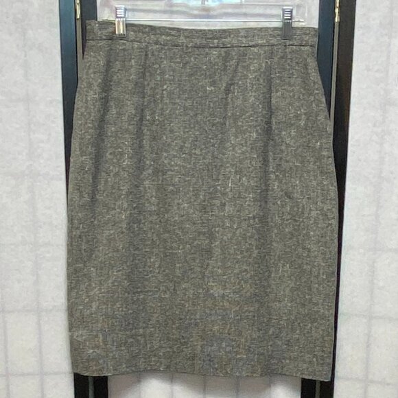 Rena Rowan Dresses & Skirts - Rena Rowan for Saville Silk Blend Tweed Pleated Lined Pencil Skirt Black White